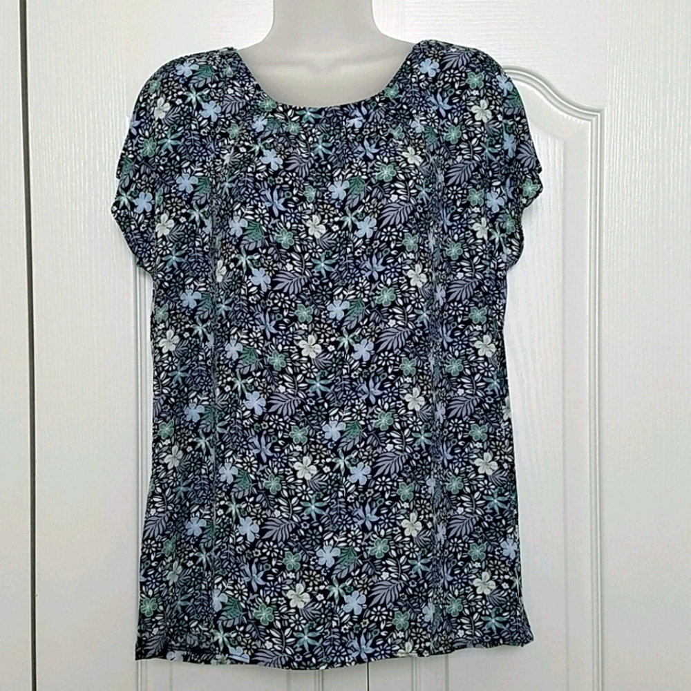 LOFT floral short sleeve top